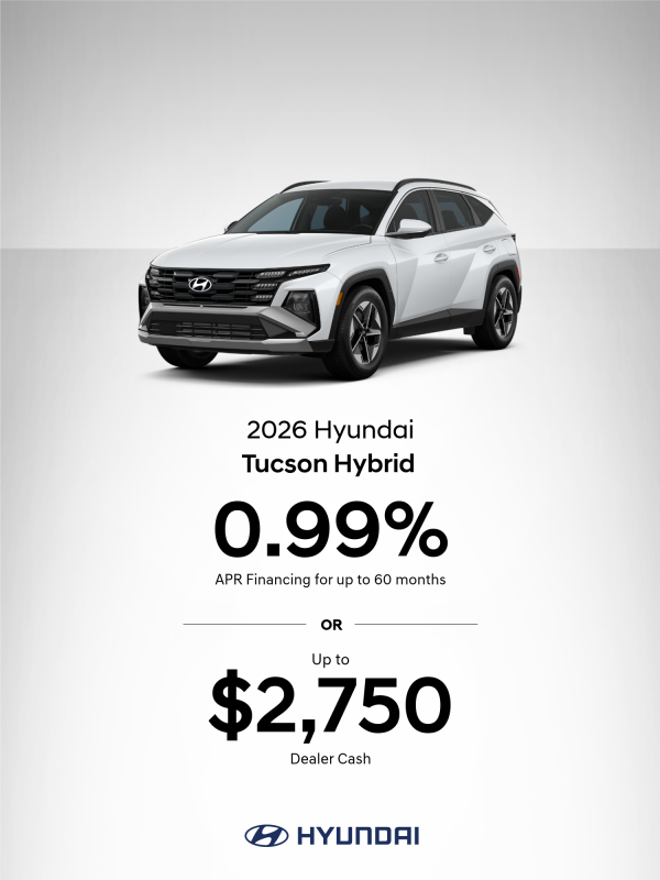 2026 Hyundai Tucson Hybrid  APR or Bonus Cash Offer
