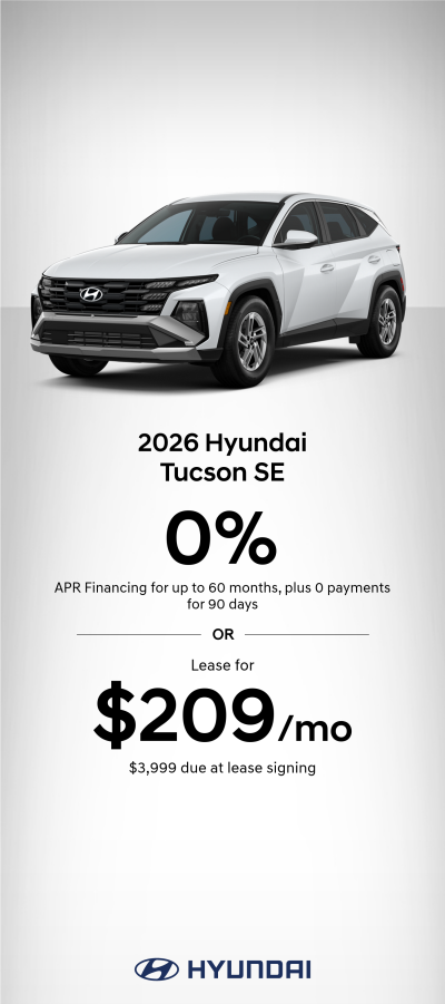 2026 Hyundai Tucson SE APR or Lease Offer