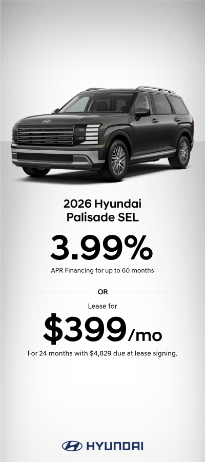 2026 Hyundai Palisade SEL APR or Lease Offer