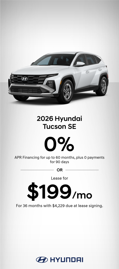 2026 Hyundai Tucson SE APR or Lease Offer