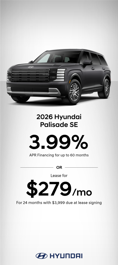 2026 Hyundai Palisade SE APR or Lease Offer
