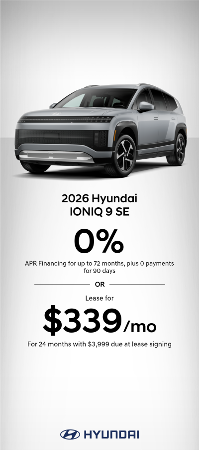 2026 Hyundai IONIQ 9 SE APR or Lease Offer