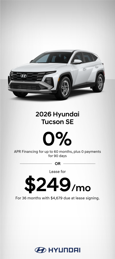 2026 Hyundai Tucson SE APR or Lease Offer