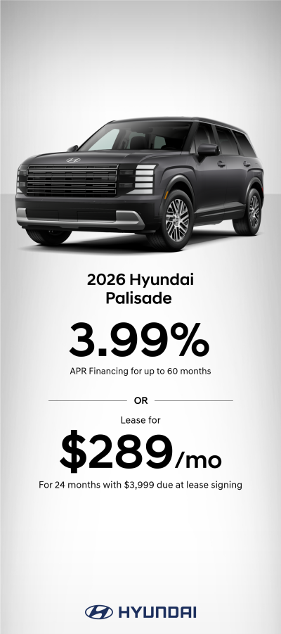 2026 Hyundai Palisade  APR or Lease Offer