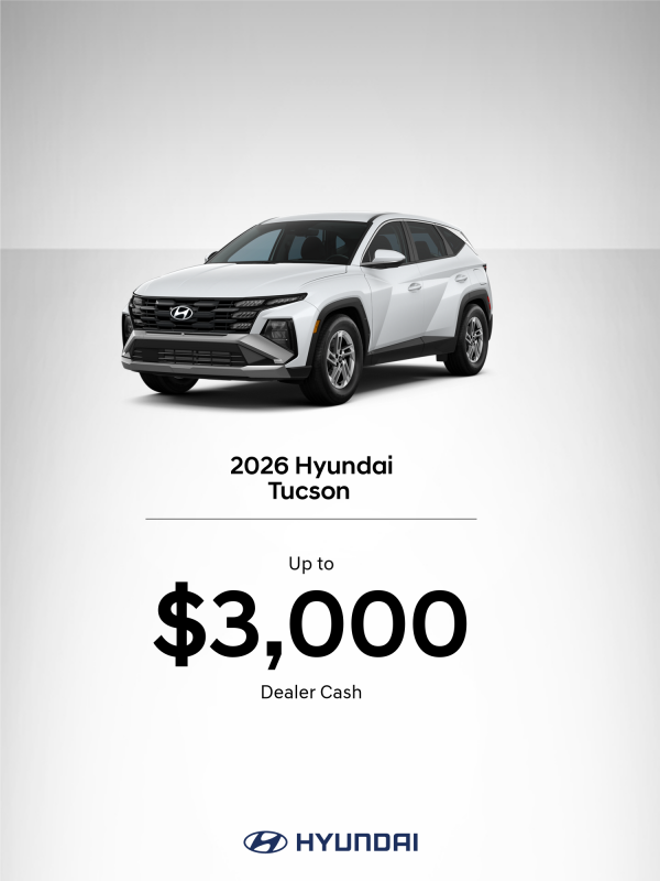 2026 Hyundai Tucson  Bonus Cash Offer