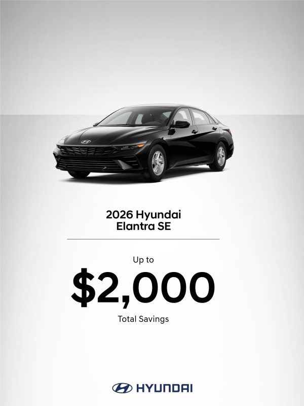 2026 Hyundai Elantra SE Bonus Cash Offer