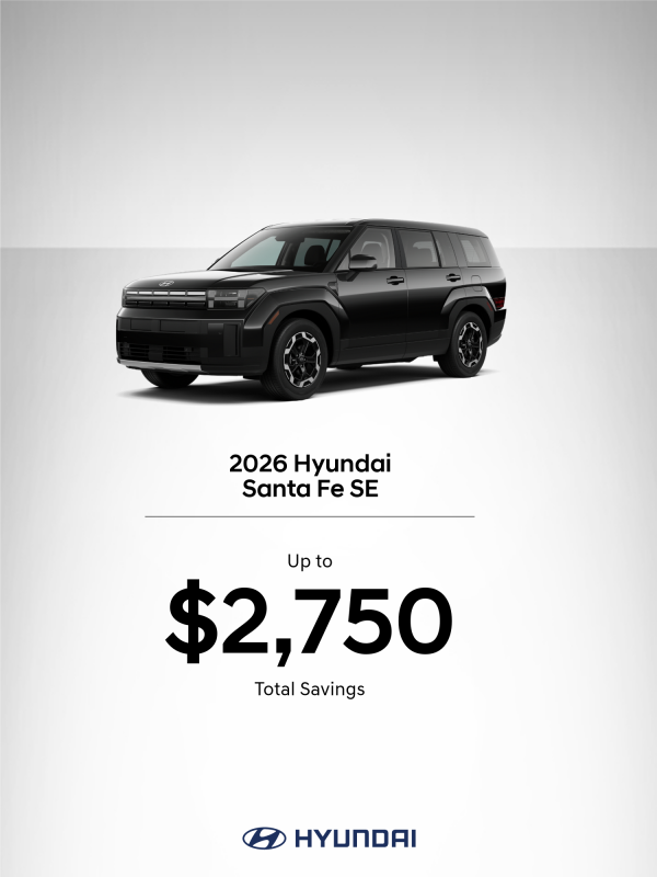 2026 Hyundai Santa Fe SE Bonus Cash Offer