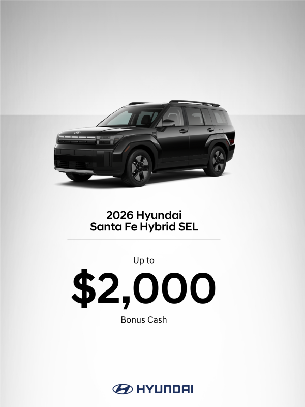 2026 Hyundai Santa Fe Hybrid SEL Bonus Cash Offer