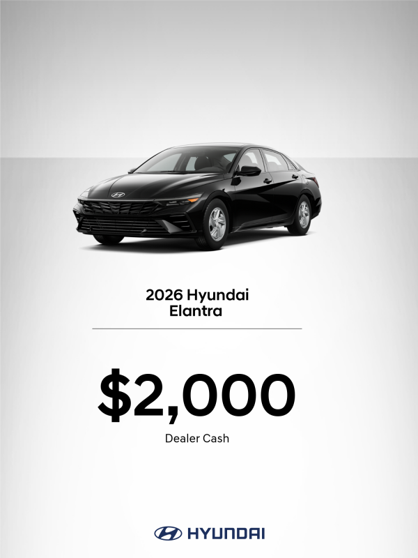 2026 Hyundai Elantra  Bonus Cash Offer