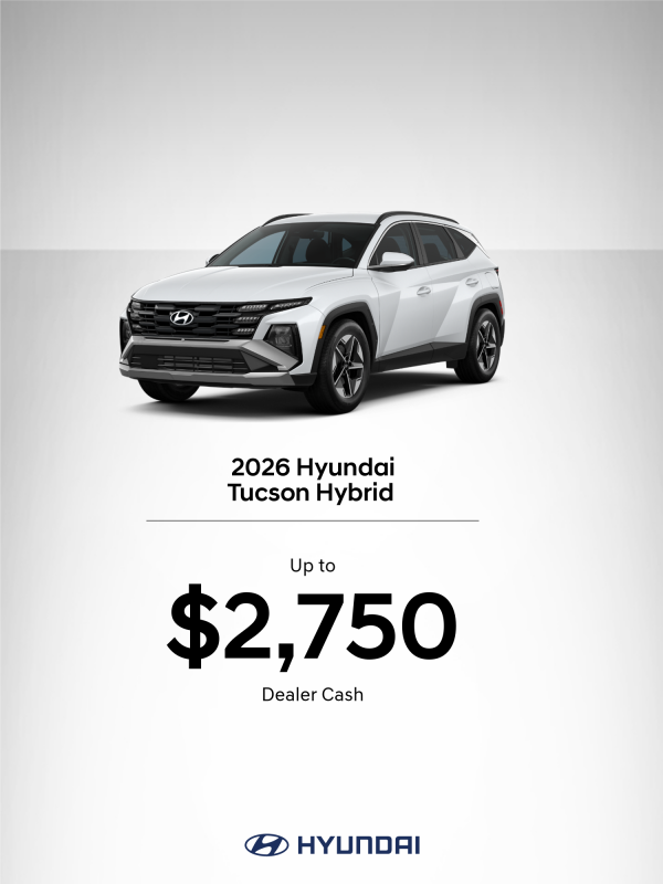2026 Hyundai Tucson Hybrid  Bonus Cash Offer