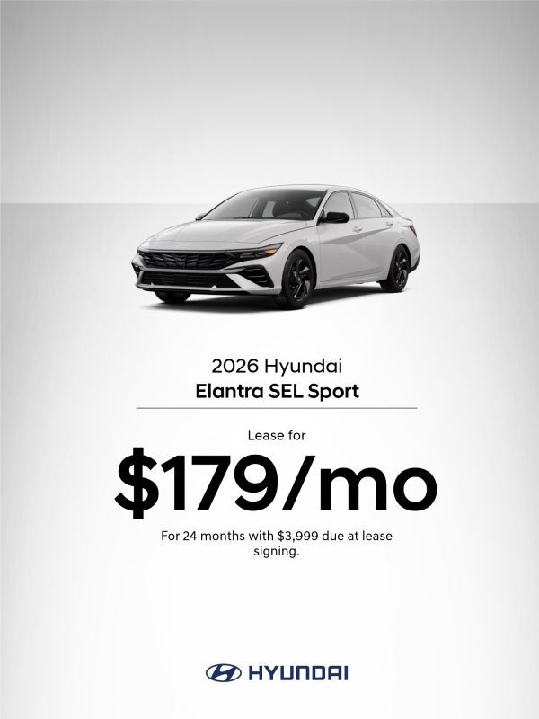 2026 Hyundai Elantra SEL Sport Lease Offer