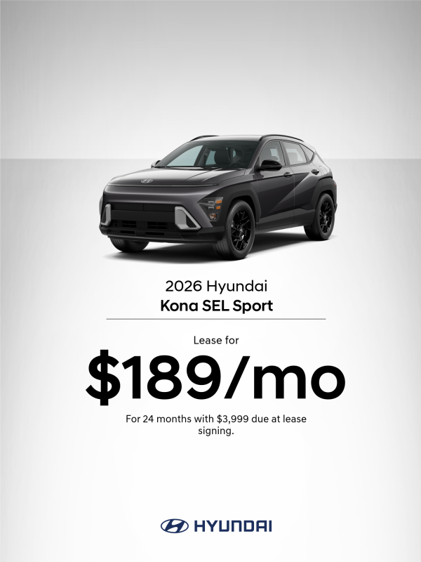 2026 Hyundai Kona SEL Sport Lease Offer