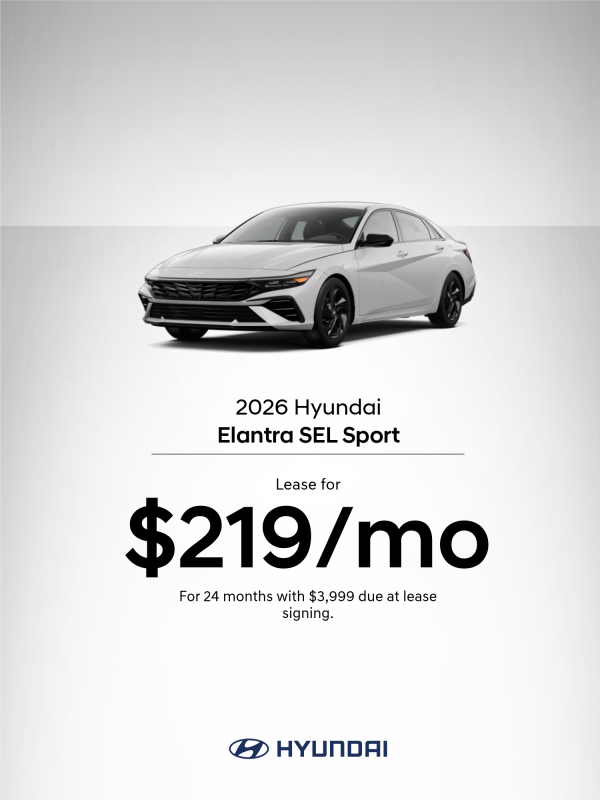 2026 Hyundai Elantra SEL Sport Lease Offer