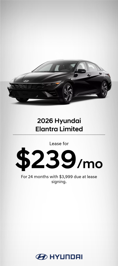 2026 Hyundai Elantra Limited Lease Offer