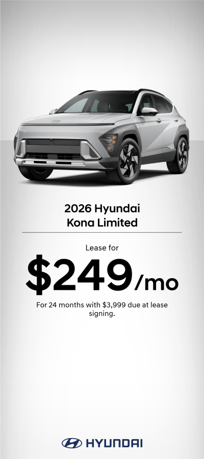 2026 Hyundai Kona Limited Lease Offer