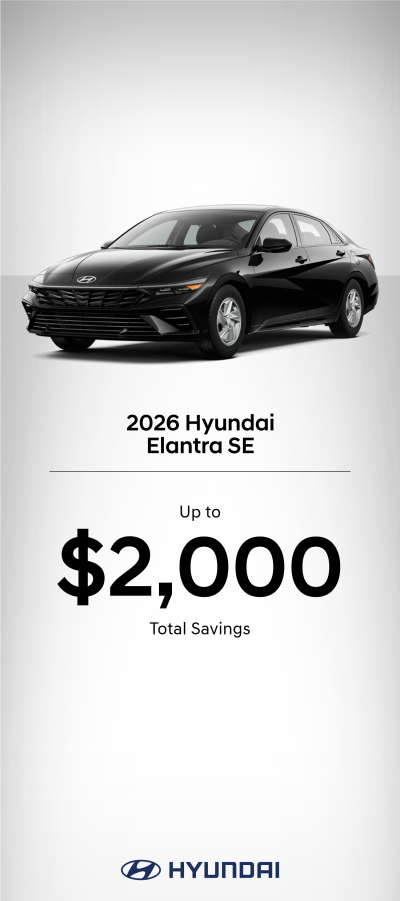 2026 Hyundai Elantra SE Bonus Cash Offer