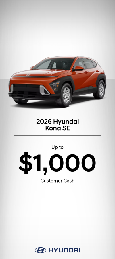 2026 Hyundai Kona SE Bonus Cash Offer