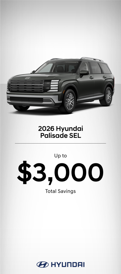 2026 Hyundai Palisade SEL Bonus Cash Offer