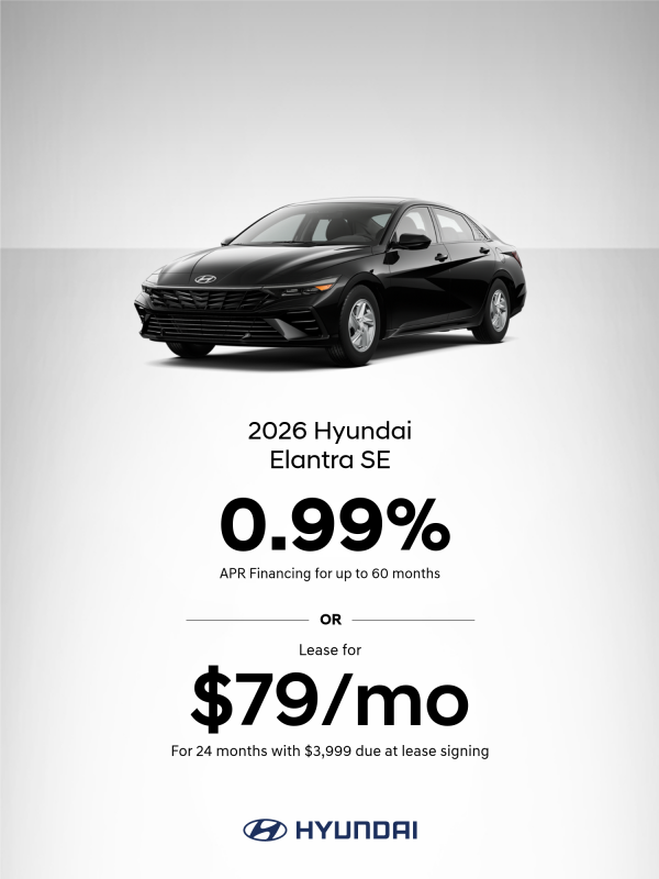 2026 Hyundai Elantra SE APR or Lease Offer