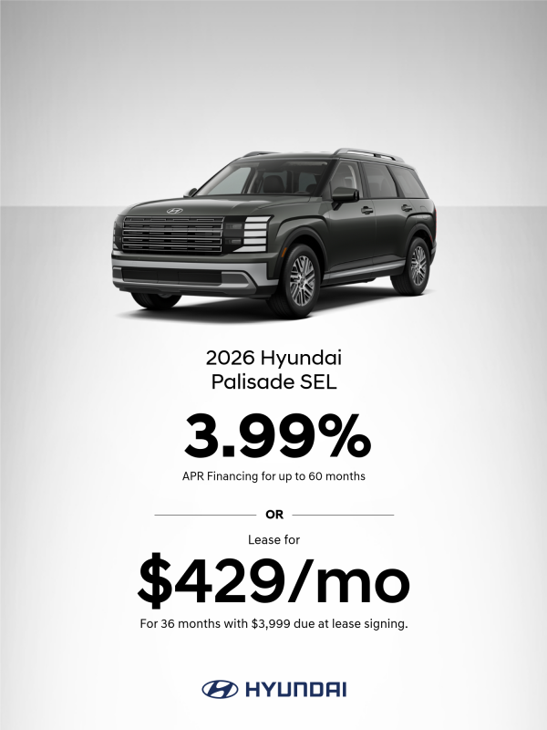 2026 Hyundai Palisade SEL APR or Lease Offer