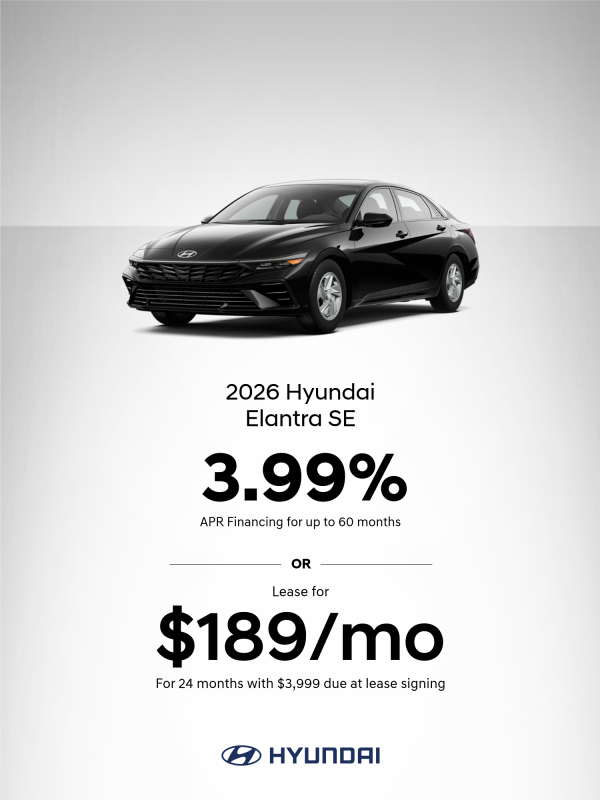 2026 Hyundai Elantra SE APR or Lease Offer