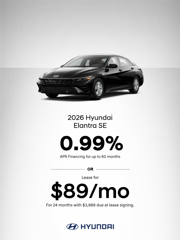 2026 Hyundai Elantra SE APR or Lease Offer