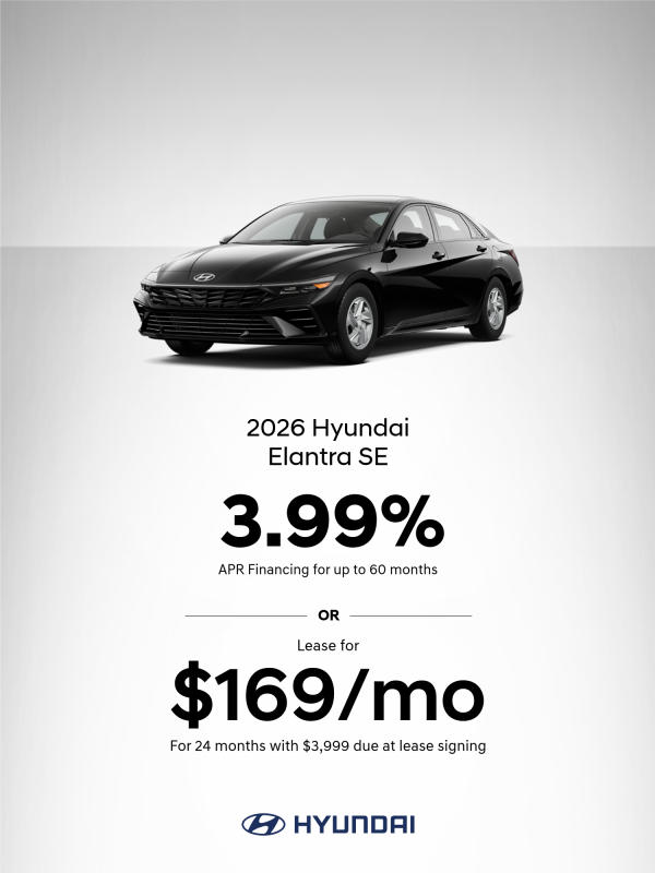 2026 Hyundai Elantra SE APR or Lease Offer