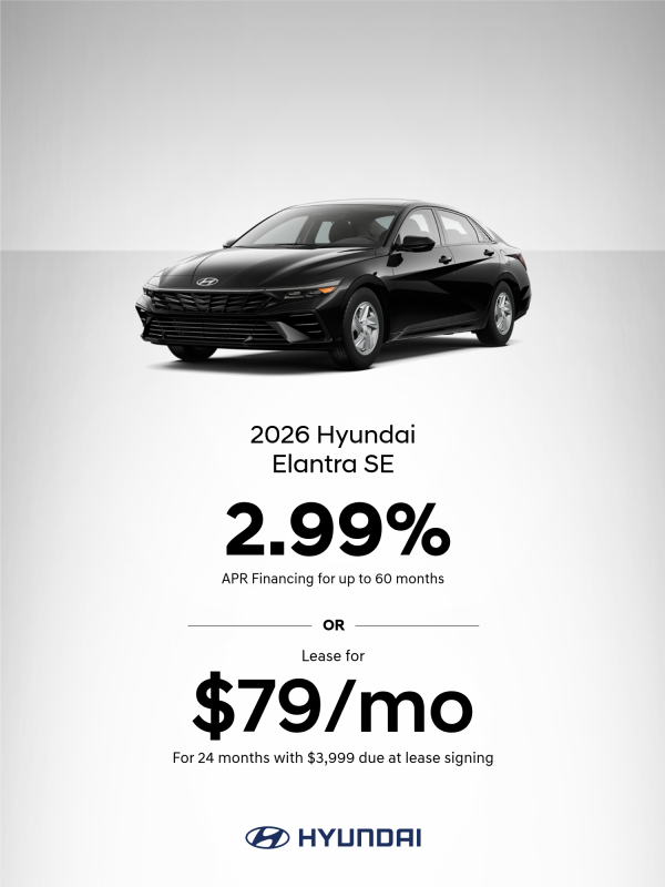 2026 Hyundai Elantra SE APR or Lease Offer