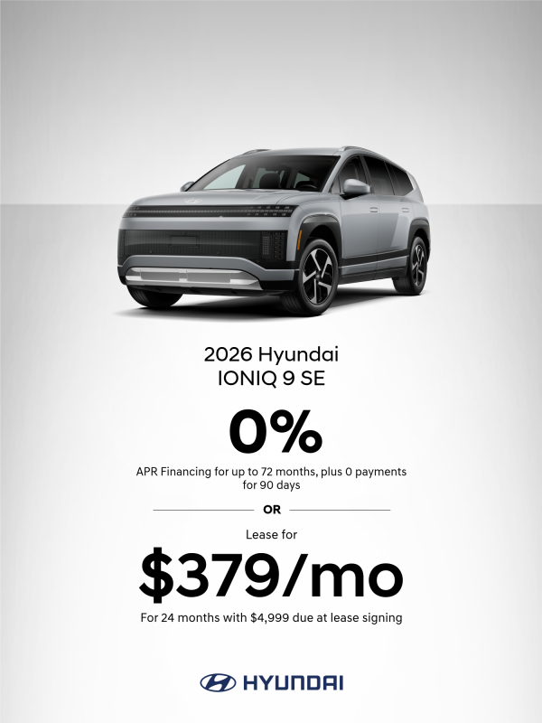 2026 Hyundai IONIQ 9 SE APR or Lease Offer