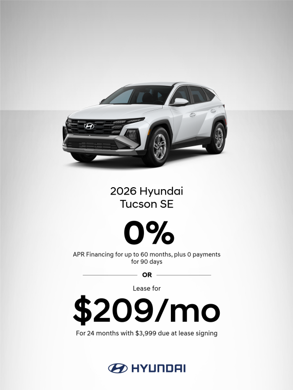 2026 Hyundai Tucson SE APR or Lease Offer