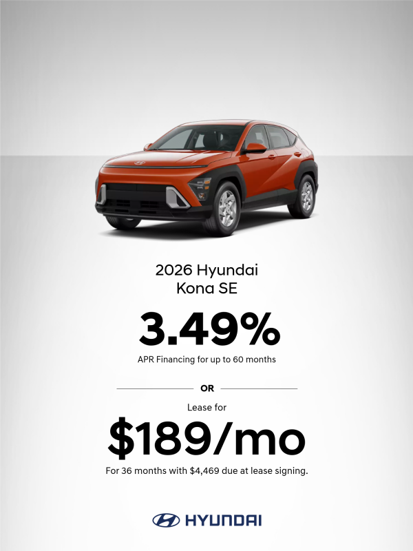 2026 Hyundai Kona SE APR or Lease Offer