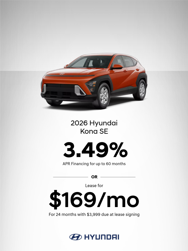 2026 Hyundai Kona SE APR or Lease Offer