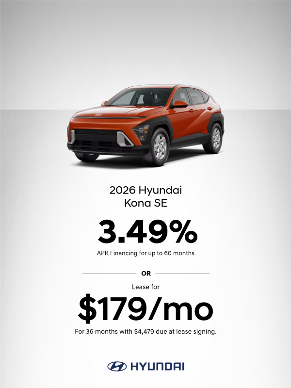 2026 Hyundai Kona SE APR or Lease Offer