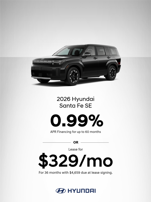 2026 Hyundai Santa Fe SE APR or Lease Offer