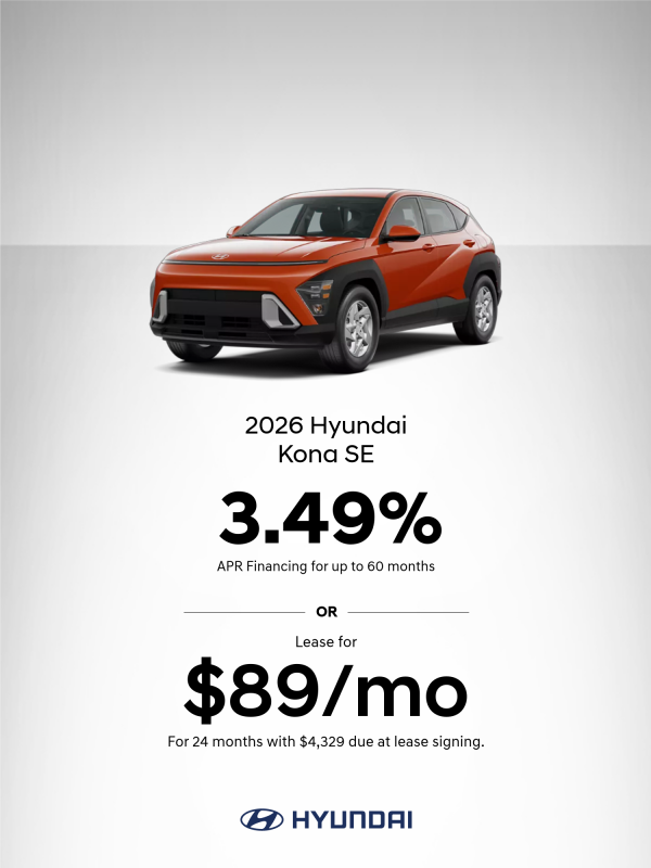 2026 Hyundai Kona SE APR or Lease Offer